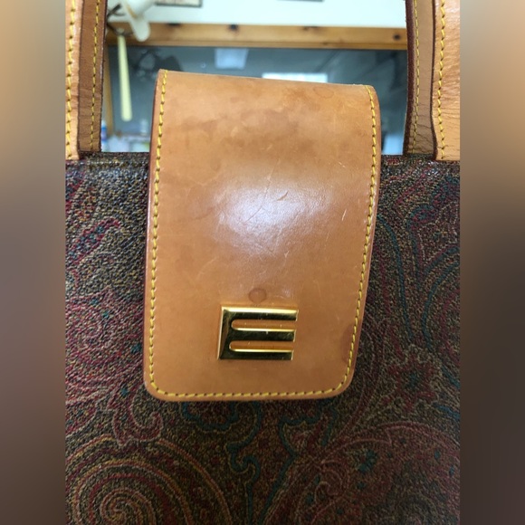 Etro Paisley Tote Vachetta Straps - Picture 4 of 7
